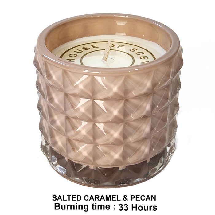 Glass Candle D9.8Xh8.7Cm Salted Caramel&Pecan 220G