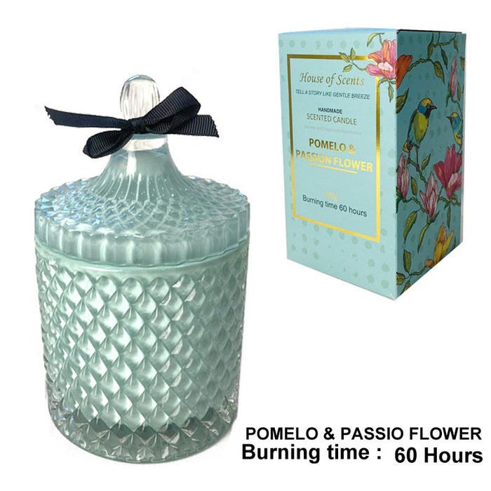 Glass Candle Giftbox D10Xh18Cm Pomelo & Passion Flower 400G