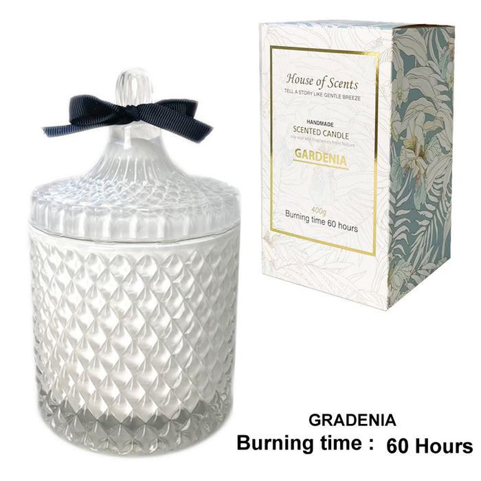 Glass Candle Giftbox D10Xh18Cm Gardenia 400G