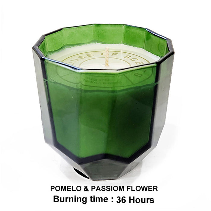 Glass Candle D8.8Xh9Cm Pomelo&Passion Flower 200G