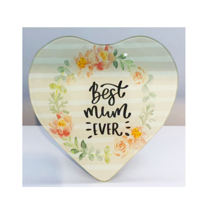 Glass Plaque-Best Mum 15X15Cm