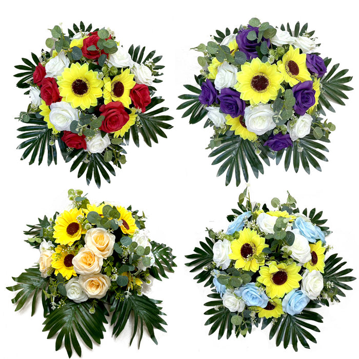 Flower Bouquet Rnd 28Hd Sunflowers 4Asst