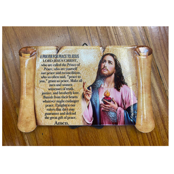 Ceramic Plaque Religion 15X9.5Cm Jesus