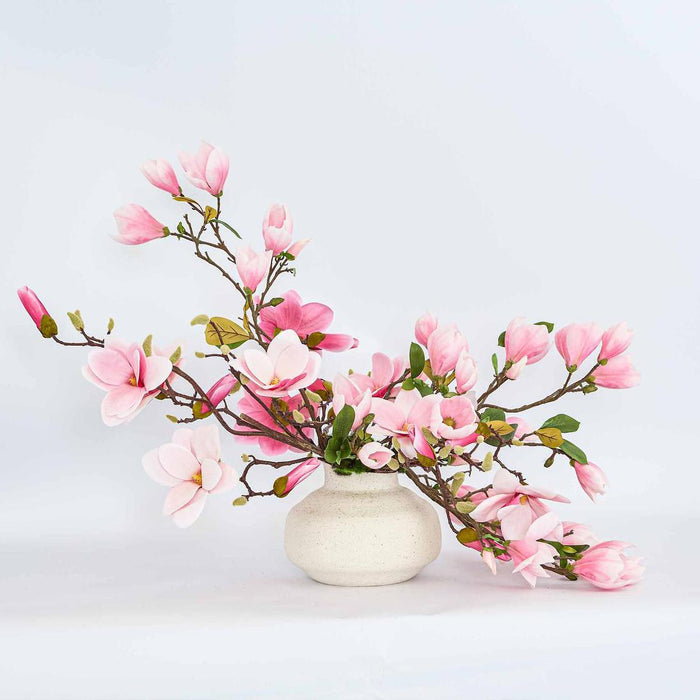 Magnolia With Full Blooms Pink 110cm