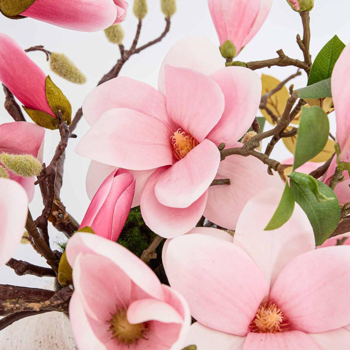 Magnolia With Full Blooms Pink 110cm