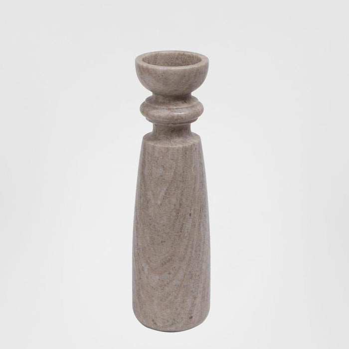 Santiago Marble Candle Stand Large Brown