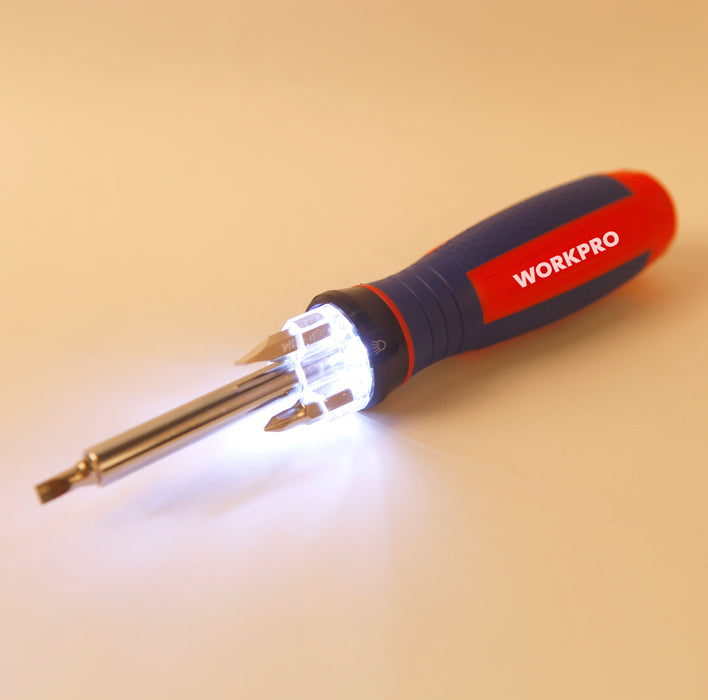 Workpro 4-In-1 Lighted Screwdriver WP221047