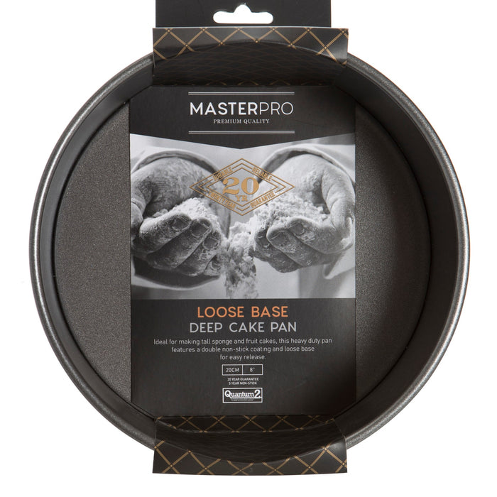 NSIMG-SHA256:39ad88b06dd1952cff59df0be4a7da262a7a0e777ff2159b25ad41c265b725d6 · Isalbi MasterPro Non-Stick Loose Base Round Deep Cake Pan Black