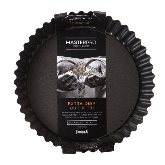 NSIMG-SHA256:61e4f0c0834efd77ca87adec2aef992f4016dc3a9dd90de44c09fad1bed9f22f · Isalbi MasterPro Non-Stick Loose Base Round Deep Flan/Quiche Tin Black