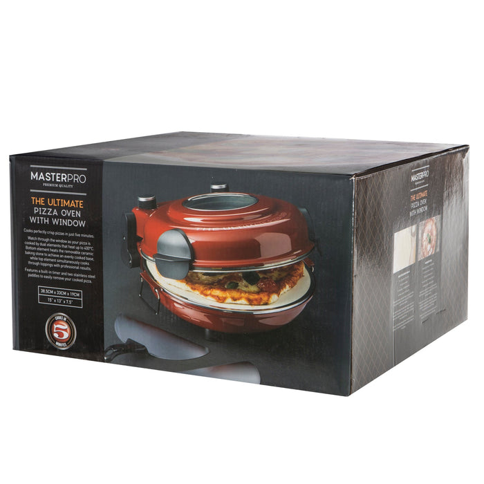 NSIMG-SHA256:b8bbd25dd27e0033a617f50aedd9df94f191af3941723d5136bf2f8f443b8de8 · Isalbi MasterPro The Ultimate Pizza Oven with Window Red & Stainless Steel