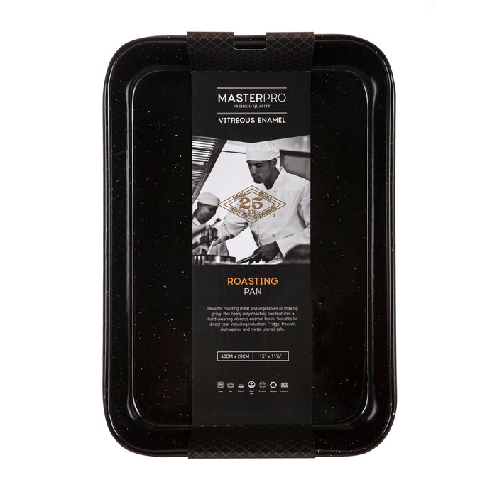 NSIMG-SHA256:ba34031dd319aa2a999ec30f99fc49ef6c9ce03b1c8b60f864700f55ba5fb3ce · Isalbi MasterPro Professional Vitreous Enamel Roasting Pan Black