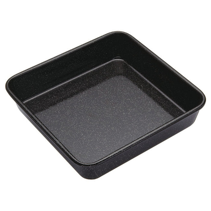 NSIMG-SHA256:35fd18fe793998c7538a7b9e40853dc01044e8bf3fbb35bc779da17a10f12477 · Isalbi MasterPro Professional Vitreous Enamel Square Pan Black