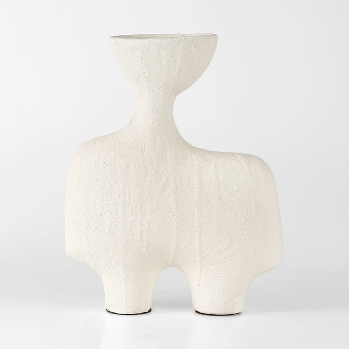 Moore Vase Low Chalk
