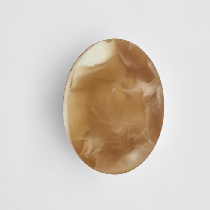 Halo Coat Hook Medium Swirl Resin Toffee