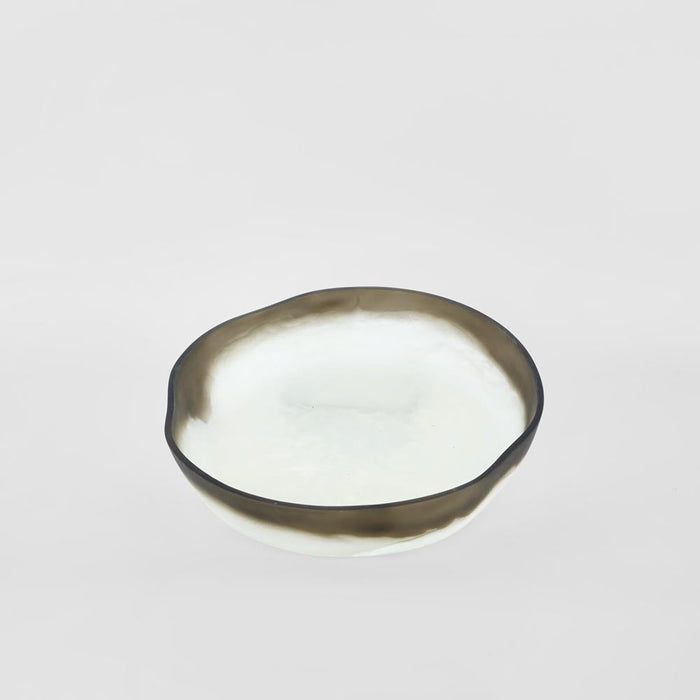 Halo Bowl Large Swirl Resin B&W