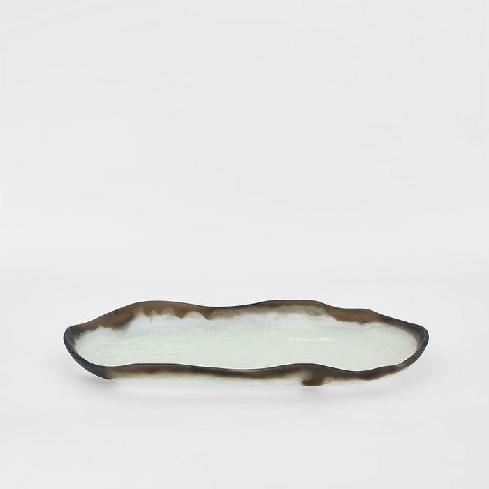 Halo Platter Swirl Resin B&W