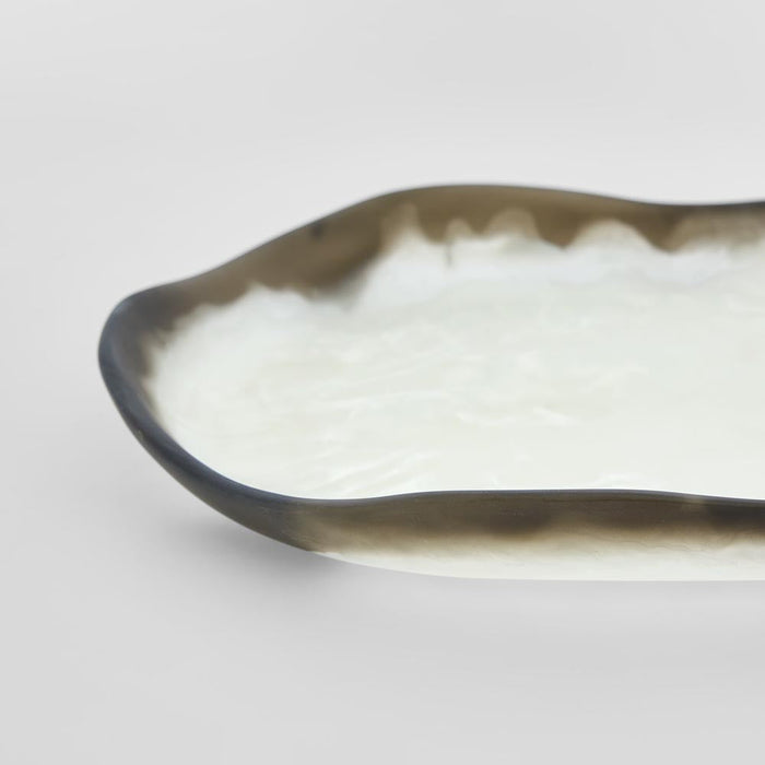 Halo Platter Swirl Resin B&W