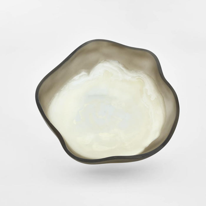 Halo Bowl Small Swirl Resin B&W
