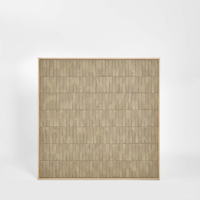 Axis Resin Wall Art 100 x 100cm Taupe