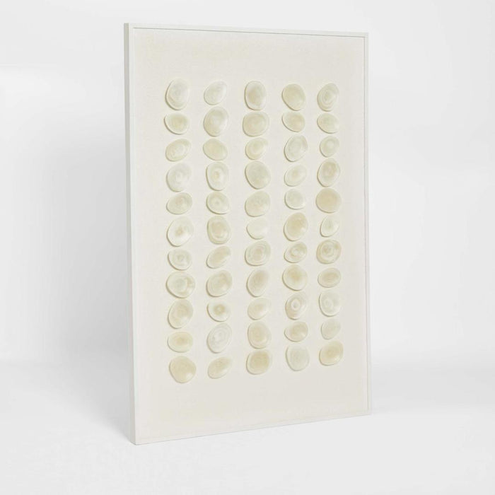 Maya Resin Wall Art 120 x 80cm White