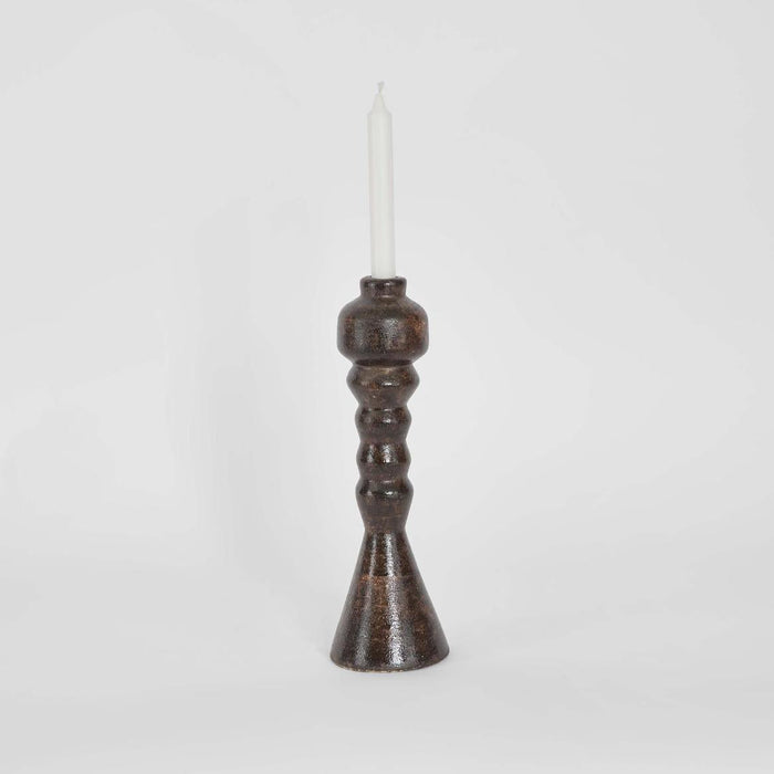 Lume Pillar Candle Stand Brown