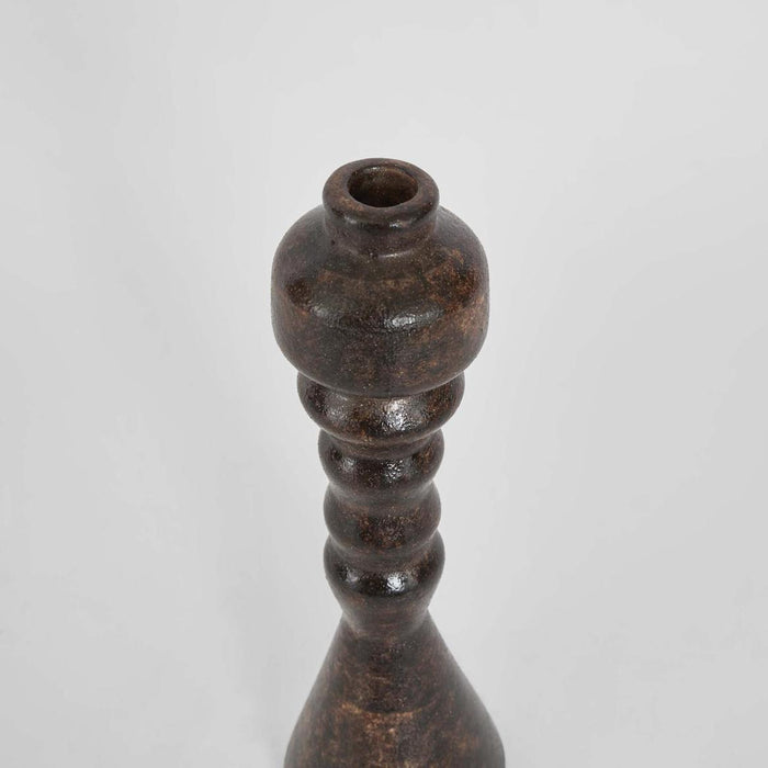 Lume Pillar Candle Stand Brown
