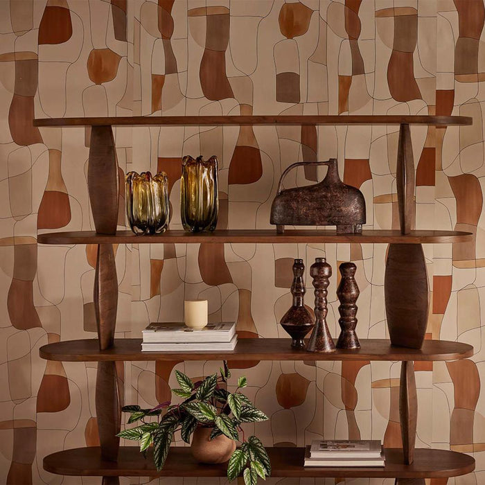 Lume Pillar Candle Stand Brown