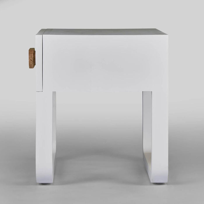 Norma Bedside Table White
