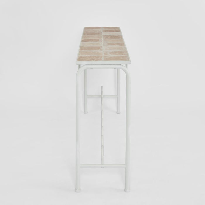 Wira Console Outdoor White with tiled top