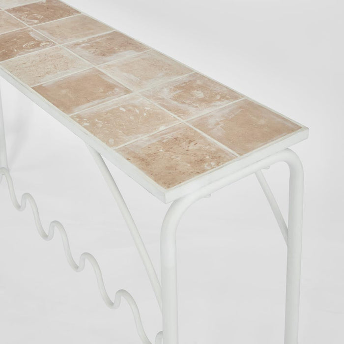 Wira Console Outdoor White with tiled top
