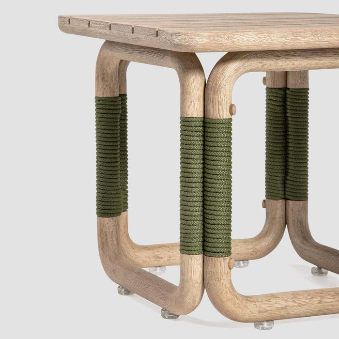 Vita Outdoor Side Table Natural & Green