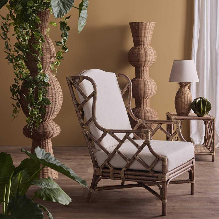 Orbiter Rattan Pedestal Planter II