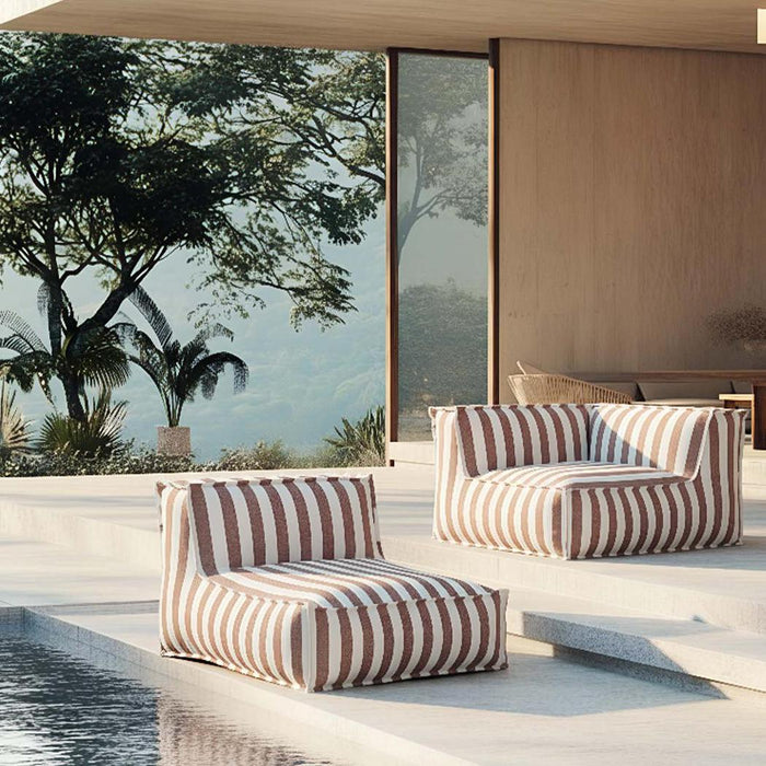 Lola Sofa Chair Section Terracotta Stripe