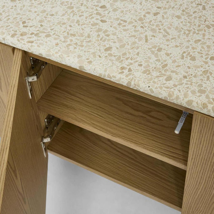 Arlo Entertainment Unit Light Oak & Terrazzo