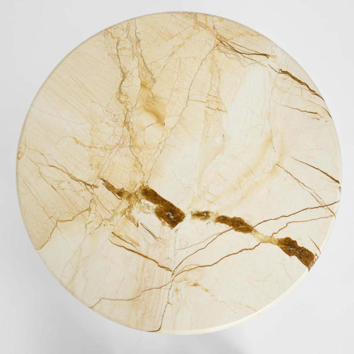 Sable Bedside Matt Brown Vein Marble/High Gloss
