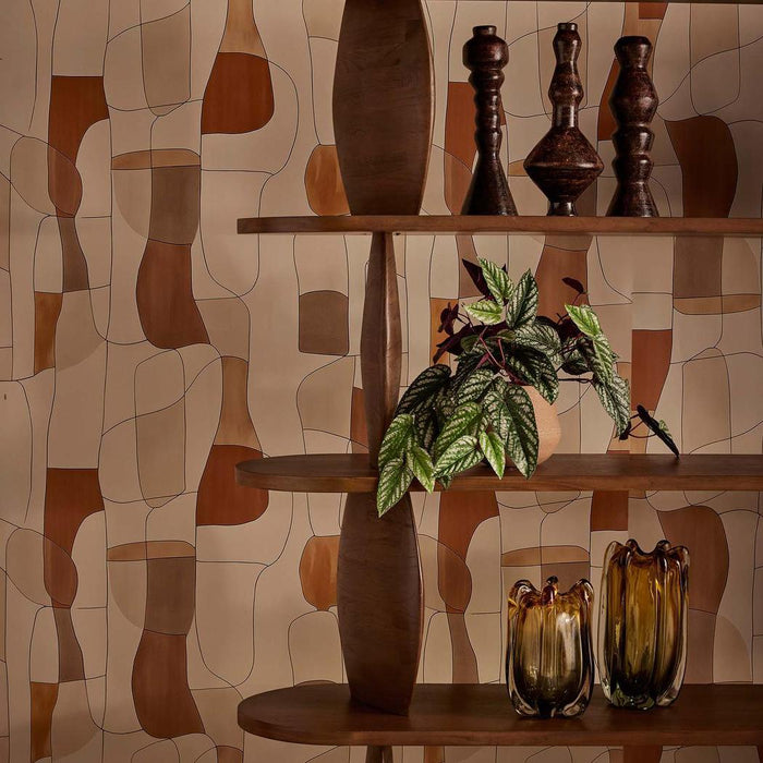 Pebble Shelf Dark Walnut