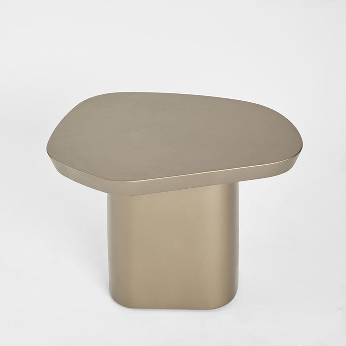 Plinth Coffee Table Brushed Nickel