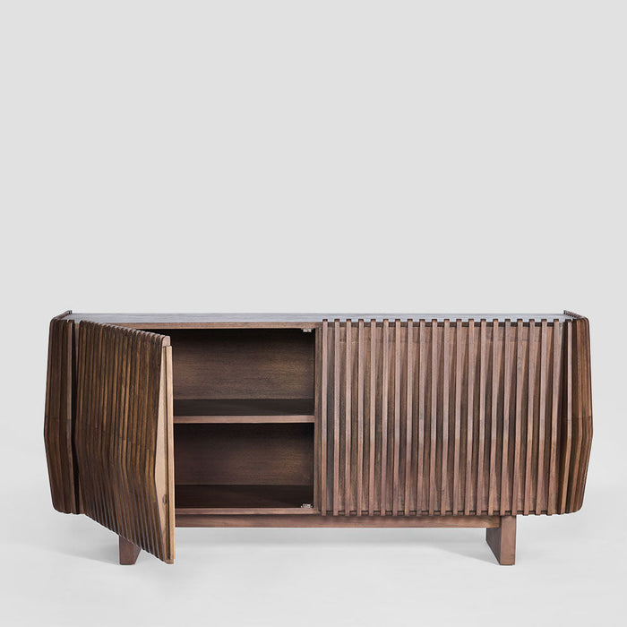 Bow 2 Door Buffet Dark Walnut