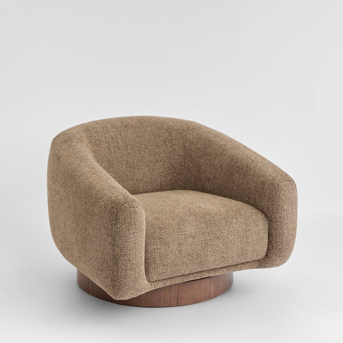Jude Swivel Armchair Brown
