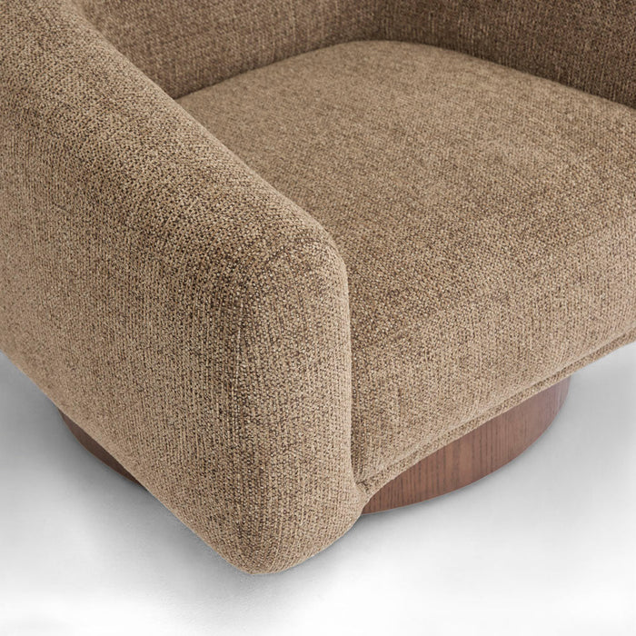 Jude Swivel Armchair Brown