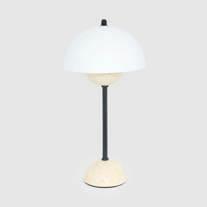 Tondo Travertine Table Lamp