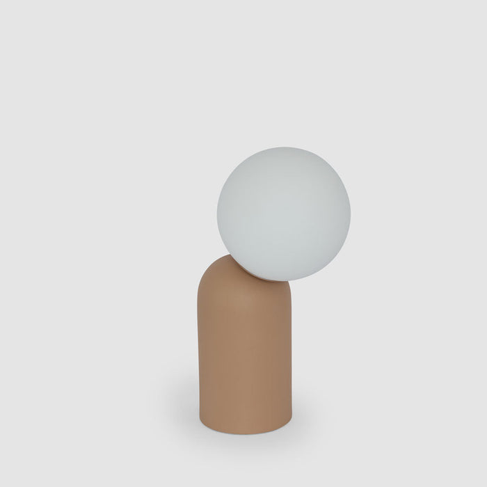 Lumeo Metal + Glass Table Lamp Clay
