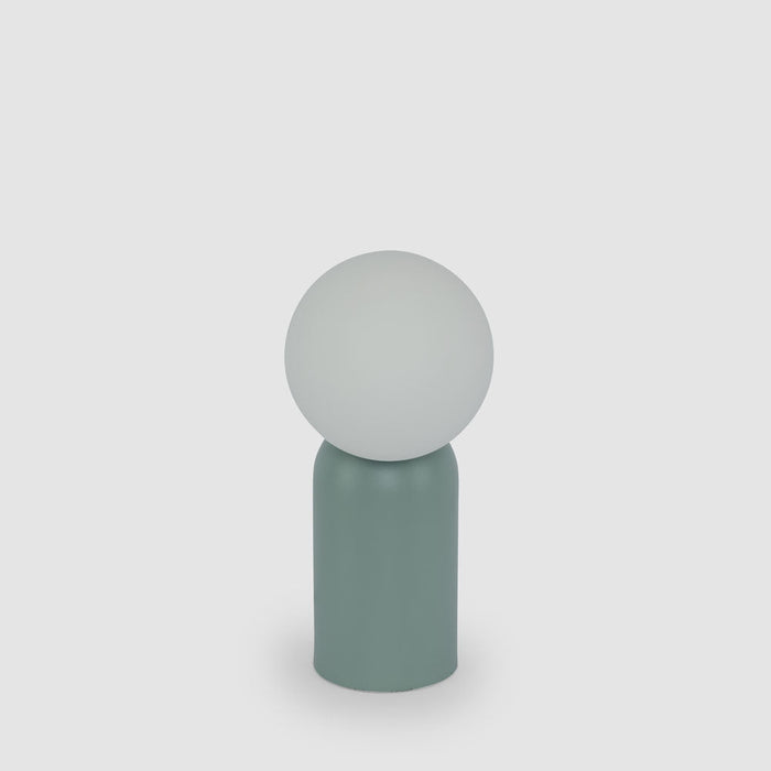 Lumeo Metal + Glass Table Lamp Sky Blue
