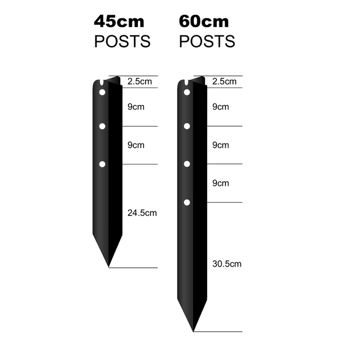 Star Picket Y post Black Bitumen Picket Black Post