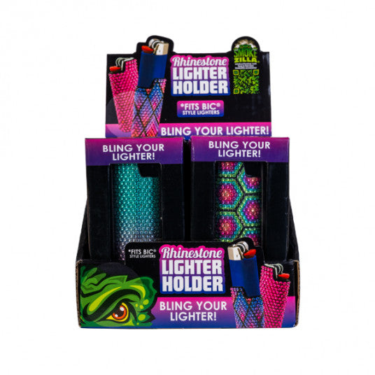 Smokezilla Rhinestone Metal Lighter Case