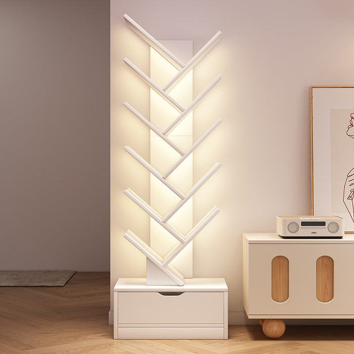 简易书架落地置物架客厅树形小书柜家用靠墙多层窄缝收纳储物柜子