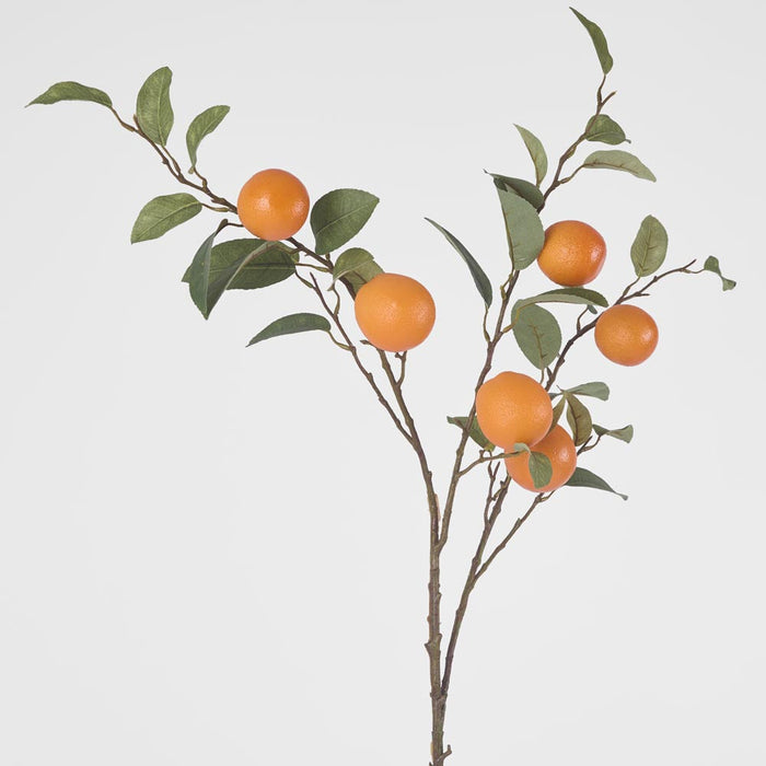 Orange Branch Spray x 6 Oranges with Leaves 104CM