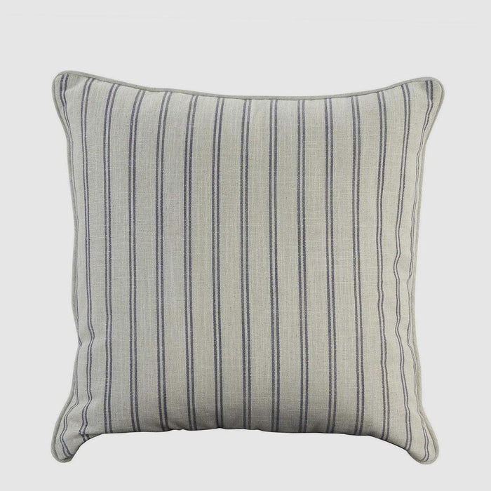 55Cm Throw Cushion White/Blue Pin Stripe