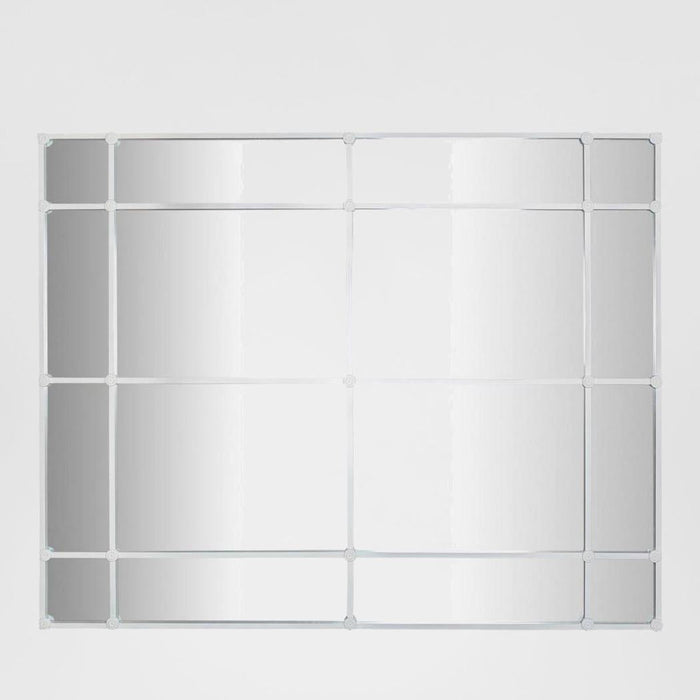 Crawford Rectangular 16 Pane Mirror Iron Frame White 200 x 160cm