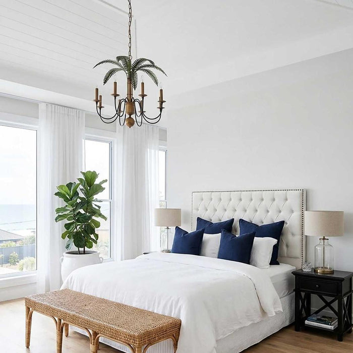 Regency Nickel and Glass Table Lamp with Natural Linen Shade